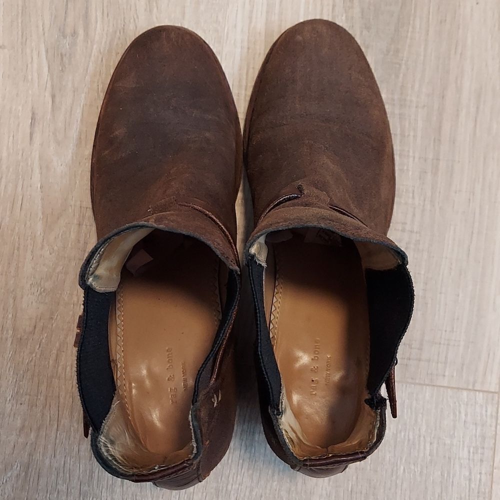 Rag & Bone Durham Brown Distressed Ankle Boots Sz 9 - Picture 12 of 12